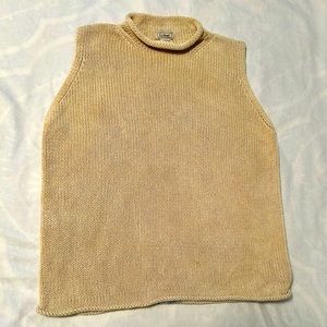 Classic women’s sleeveless LLBean sweater.